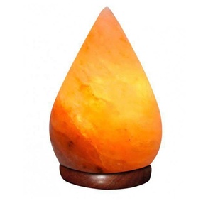 Lámpara de sal de roca del Himalaya de color rosa en forma de lágrima mejora tu espacio con la elegancia única de Sian Enterprises - Product Image 1