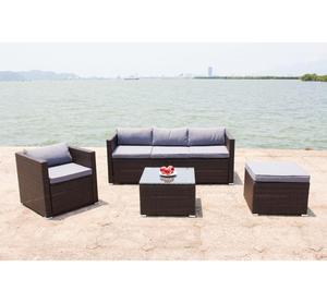 Sofá de mimbre de polietileno, muebles de exterior/jardín, conjunto de 26 - Product Image 1