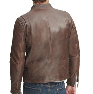 Chaqueta de cuero de motocicleta para hombre OEM Custom Racing Fit hecha para uso en invierno con protección de armadura reforzada - Product Image 6