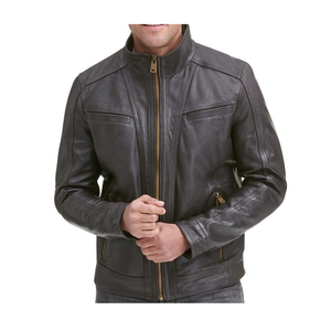 แจ๊กเก็ตหนังแท้สไตล์นักขี่มอเตอร์ไซค์เสื้อแจ็กเก็ตมอเตอร์ไซค์มีสไตล์และทนทานมีสไตล์คลาสสิก - Product Image 6