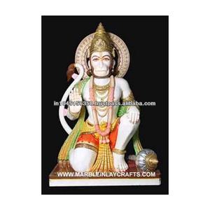 Marbre blanc Hanuman Statue - Product Image 1