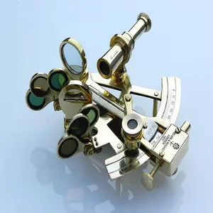 Desain Unik 4 "Buatan Tangan Kuningan Kapal Sejarah Sextant Bahari Antik Kuningan Kelvin Hughes London Sextant