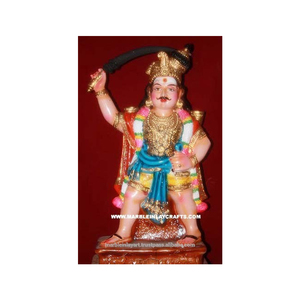 Colored Marble Veerbhadra Statue - Product Image 1