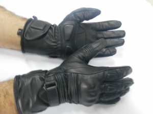 Gants de course en cuir de vachette véritable pour hommes, cousus à l'envers, avec protection de l'écran tactile de la moto. - Product Image 4