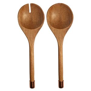 Utensilios para Ensalada de Madera de Mango con Puntas de Cobre, Herramientas Ecológicas para Ensalada - Product Image 1