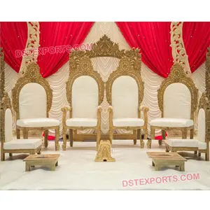 美しいヒンドゥー教の結婚式のマンダップチェア、重い手作りの木製のマンダップチェア、インドの結婚式のマンダップチェアメーカー
