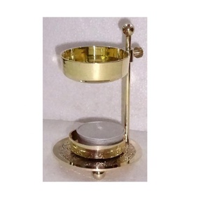 เครื่องพ่นน้ำมันหอมระเหยทองเหลือง,เตาเผาถ่านเรซิ่นธูปพร้อมชามปรับได้ - Product Image 3