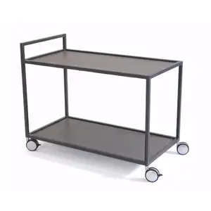 Modern Style 2 Tier Bar Cart Hotel Food Serving Trolley Or Bar Cart with wheels For Home Restaurant And Hotels Home Furniture