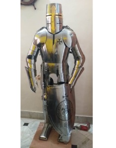 Armadura de cuerpo completo, traje de caballero Medieval, armadura, producto de alta calidad utilizado en museo de plata - Product Image 3