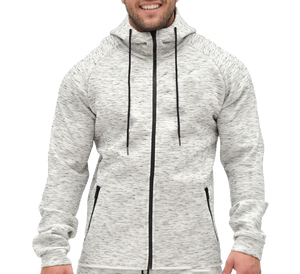 Venta al por mayor personalizada de los hombres de lana de algodón con capucha patrón sólido Fitness chaqueta Streetwear ropa de gimnasia para la temporada de primavera teñido liso - Product Image 5