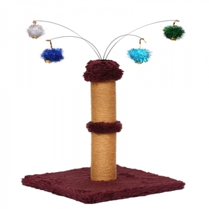 Cama Rascadora para Gatos de Lino Sostenible con Cuatro Juguetes, Mueble Ecológico para Felinos - Product Image 1