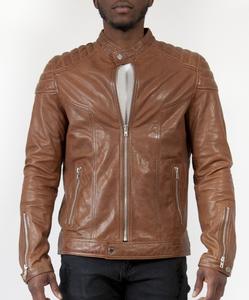 เสื้อแจ็คเก็ตหนังซาฟารีสำหรับผู้ชาย, เสื้อแจ็กเก็ตขี่มอเตอร์ไซค์แฟชั่นสไตล์คลาสสิก - Product Image 5