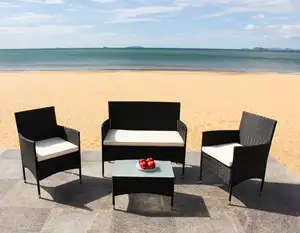 热卖2022越南产地便宜花园套装4件套沙发套装家具现代粉末涂层钢架