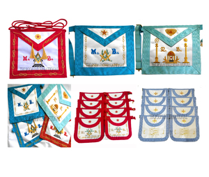 Maçonnique MB Maître Tablier À La Main Imitation Cuir Tissu Brodé Regalia Franc-Maçon Patch Personnalisé Maître Maçonnique Accessoire - Product Image 1
