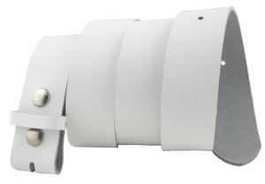 Brussels เข็มขัดหนังสำหรับผู้ชาย, เข็มขัดหนังสีขาวพื้นฐาน85ซม.-130ซม. ออกแบบโลโก้ได้ตามต้องการ - Product Image 3