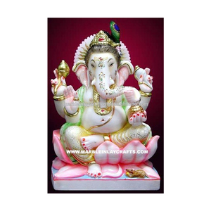 Estatua de Ganesha de mármol, Makrana - Product Image 1