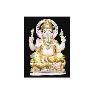 Ídolos de Ganesha de Mármol de Makrana, Estatua de Ganpati de Mármol - Product Image 1