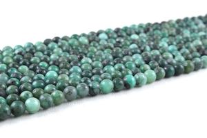 Perles de pierre de may en émeraude verte naturelle, lisses et scintillantes, qualité AAA, 6-7 mm, certifiées par un tiers, pour la fabrication de bijoux faits à la main - Product Image 4