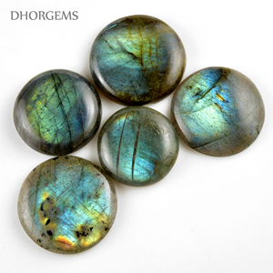 Cabochons ronds en labradorite 10-60mm, cabochons ronds multi-éclats en labradorite, pierres semi-précieuses Birtshtone, taille et forme personnalisées - Product Image 3