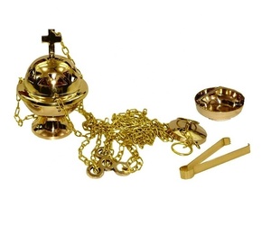 Quemador de incienso de decoración de escritorio de lujo ligero de último diseño conjunto de quemador de incienso Bakhoor árabe de Oriente Medio - Product Image 1
