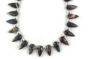 Facettes en forme de poire, jaspe brun naturel, Agate, fabrication de bijoux, qualité supérieure, 1 brin, vente en gros - Product Image 2