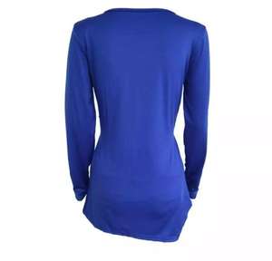 Camiseta extragrande de calle alta personalizada del fabricante para mujer, camiseta azul gris de manga corta holgada, precio de colección de yute de Bangladesh - Product Image 3