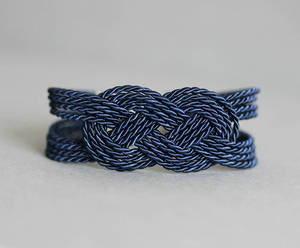 Nautical Blue <b>Bracelet</b> Blue Knot <b>Bracelet</b> Rope <b>Bracelet</b> Handmade Happiness - Product Image 1