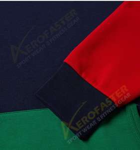 Logo personnalisé Vintage Pullover Sports Hoodie Jacket 100% Cotton Fleece Multi-Color Dot Pattern Anti-Shrink Digital Wholesale - Product Image 5