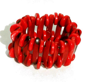 "Handmade Ecuadorian Gold Beaded <b>Heart</b> Cross Bracelets from Tagua Nut & Pearl <b>Wood</b>" - Product Image 1