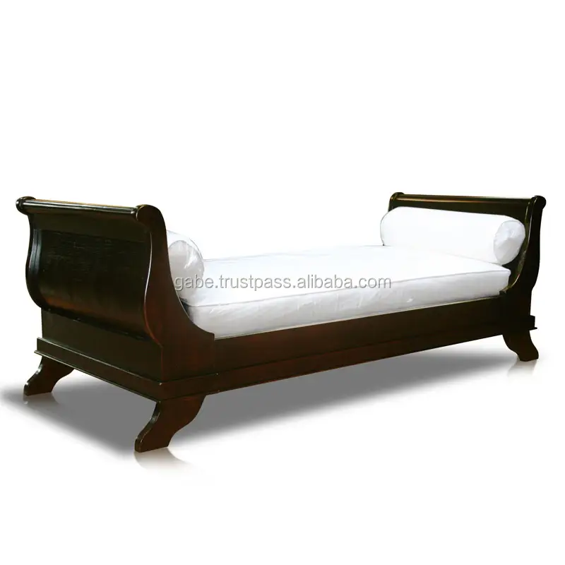 יום מיטת ספה צרפת סגנון עשוי מוצק מהגוני עץ