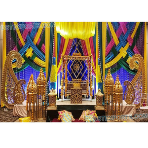 Décoration de Sangeet style musulman marocain Lampes marocaines FRP pour décoration Lampes marocaines FRP pour mariage Mehndi Stage - Product Image 1