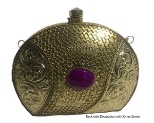 Minaudiere personnalisé, sac à main en métal avec chaîne dorée pour femmes, pochette de soirée, modèle artisanal personnalisable - Product Image 4