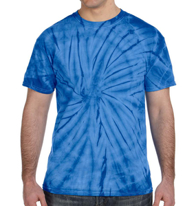 T-shirt décontracté en jersey respirant en polyester/coton, tie-dye, été, col rond, design 3D, épaules tombantes, manches courtes, grande taille - Product Image 1