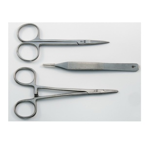 Disposable <b>Suture</b> <b>Kit</b> 3 PCS Adson Tweezer Needle Holder & Iris Scissors - Product Image 2