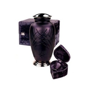 Urna de latón para adultos azul claro de alta calidad para cremación funeraria diseño americano cenizas jarrón conmemorativo al por mayor - Product Image 6
