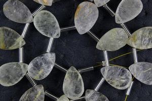 ลูกแพร์รูปร่างด้านหลังขัดทองธรรมชาติ Rutile พลอยไม่ผ่านการบำบัดทำมือหยาบเครื่องประดับขายส่ง - Product Image 2