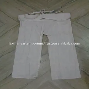 印度新款棉麻泰国模特白色女式睡衣/裤子批发供应商