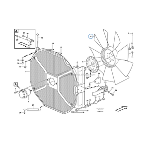 VOE3827491-ventilador para cargadoras de ruedas L60E, L60F, L60G, L60H, L70E, L70F, L70G, L70H, L90E, L90F, L90G, L110E, L110F, L110F, L90E - Product Image 5