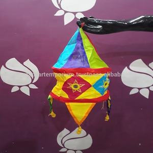 Cotton Patchwork <b>Lamp</b> <b>Shades</b> Cotton Wall Hangings <b>Lamps</b> Decorations Cotton Applique <b>Lamp</b> <b>Shades</b> Cotton Goa <b>Lamp</b> <b>Shades</b> Hangings - Product Image 2