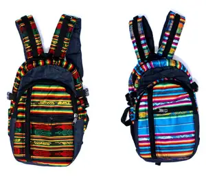 الملونة حقائب رياضية اليدوية حقائب مدرسية فريدة من نوعها الصوف الحياكة حقيبة العظمى الغريبة تصميم الجدة هدية الإكوادور