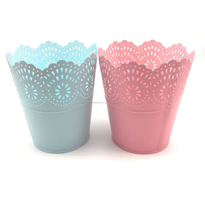 Borde de corte láser, jardineras de flores artificiales de Metal de hierro, Cubo de Color personalizado, Vintage ecológico para interiores y exteriores - Product Image 5