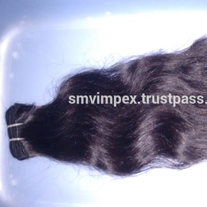 100% un donneur brut en vrac indien Remy humain Extensions de cheveux crus qualité cheveux ondulés avec des extrémités dessinées simples - Product Image 3