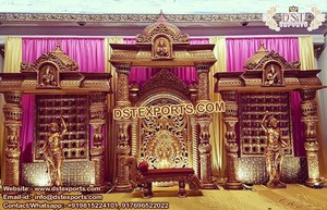 งานแต่งงานมีลักษณะฉูดฉาด devdas mandap สำหรับงานแต่งงานของอินเดียใต้ดีไซน์ราชวงศ์ที่ได้รับความนิยมปรับแต่งได้งานแต่งงานอินเดียไฟเบอร์ Mandap ออสเตรเลีย - Product Image 5