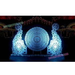 Paneles de fondo de escenario de boda glamurosa, Panel Rectangular, instalación de fibra, fabricante de decoración - Product Image 1