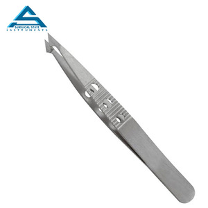 Pinzas para cejas de punto inclinado de Venta caliente Herramienta de belleza de acero inoxidable de la mejor calidad Pinzas para cejas más vendidas - Product Image 1