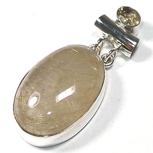 Colgantes de Cuarzo rutilado, joyería de plata de ley 925 para mujer, colgantes modernos, Plata de Ley 925, diseños personalizados - Product Image 4