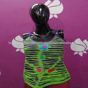 T-SHIRTS en coton pour filles, broderie NEPALI, design PATCHWORK - Product Image 1
