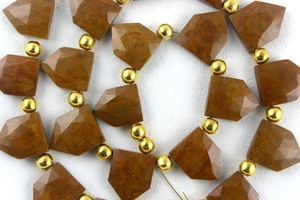 Mookite-ágata Natural tallada en forma de Pentagon, joyería bonita, cuentas de Briolette, piedras preciosas al por mayor - Product Image 5