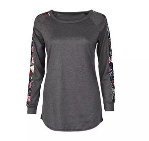 Áo thun nữ tay dài in 3D mùa hè 2022, 100% cotton, thời trang, dệt kim, kiểu dáng thường ngày, bán buôn Bangladesh - Product Image 1