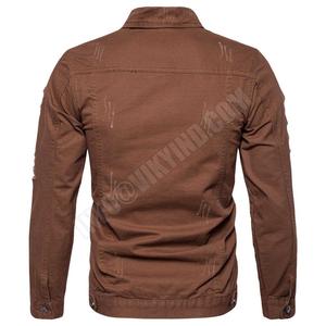 Veste en Jean pour homme, veste en Jean délavée, coupe Slim, trou épais, Top, pardessus, veste en Jean chaud - Product Image 2